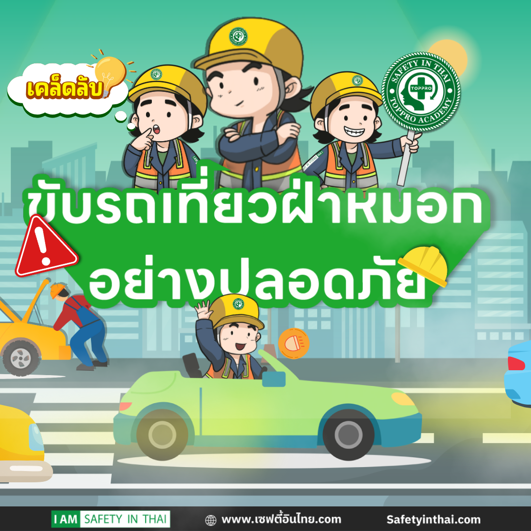 ขับรถเที่ยวฝ่าหมอกอย่างปลอดภัย